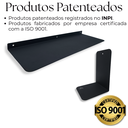Ver mais imagens de 2 Aparadores para Livros Suporte Separador Bibliocanto Preto + Prateleira Suspensa Multiuso 60cm