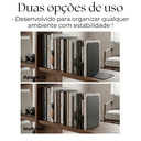 Ver imagem 5 de 2 Aparadores para Livros Suporte Separador Bibliocanto Preto + Prateleira Suspensa Multiuso 60cm