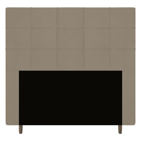 Cabeceira Cama Box Casal Queen Size Leiria 160cm Suede Bege - Desk Design