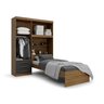Guarda- Roupa Solteiro com Cama Solteiro 4 Portas 3 - Batrol:ipê/grafite - 3