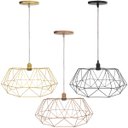 Ver imagem 1 de Pendente Aramado Estádio Grande Cabo Cristal 2M Luminária Lustre Teto Moderno Retrô Vintage Agp Agp