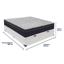 Ver imagem 3 de Cama Box Baú e Colchão Airtech 150 Espuma D45 Casal Ortobom: Branco