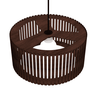 Luminária Pendente Berlim Modelo Ripado -:Marrom - 2