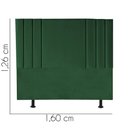Ver imagem 3 de Cabeceira Estofada Grécia 160CM Queen Suede Verde - D A DECOR