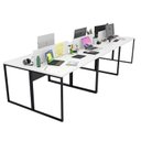 Ver imagem 5 de Escrivaninha Mesa Escritório 6 Lugares 360cm Industrial Branco