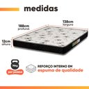 Ver imagem 3 de Colchão Casal Polar Espuma 138x188x12cm Polar Branco / Preto