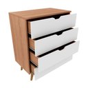 Ver imagem 7 de Cômoda Quarto 4 Gavetas Amêndoa e Branco
