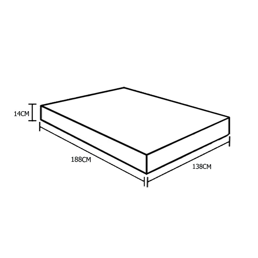 Colchão Casal Sp Móveis Espuma D33 Bordado (14x138x188) - 2