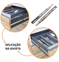 Ver imagem 2 de 4 Corrediças Telescópica Light Trilho de Gaveta 25kg Par 35cm - 2 Pares