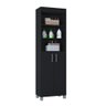 Armário Multiuso Versati Preto com 2 Portas para Lavanderia com Design Moderno Poquema - 3