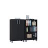 Armário Multiuso Versati Preto com 2 Portas para Lavanderia com Design Moderno Poquema - 4