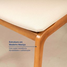 Kit Mesa de Jantar Extensível Redonda Tarsila e 4 Cadeiras Jandaia CabeCasa MadeiraMadeira - 6