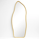 Ver imagem 5 de Espelho Orgânico Magnus 90x40cm com Moldura Dourada – Design Moderno para Quarto, Banheiro e Sala