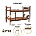 Ver imagem 4 de Beliche Reforçada 100% em Madeira Maciça Cor Imbuia