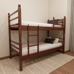 Beliche Reforçada 100% em Madeira Maciça Cor Imbuia - 1