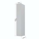 Ver imagem 4 de Guarda Roupa Ravi em Mdf 41x232,2cm 1 Porta Branco 1138