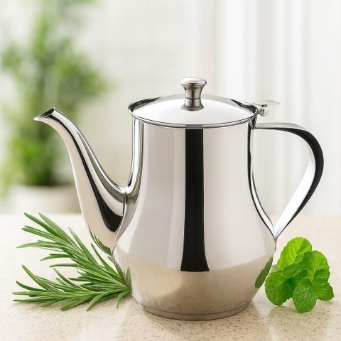 Mini Bule Inox 280ml Vintage Leiteira Tampa para Café Chá