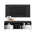 Ver imagem 2 de Rack com Painel Tv até 65" Espelho e Pés Retrô Multimóveis