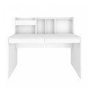 Ver imagem 5 de Escrivaninha com Painel France 2 Gavetas 135cm Artany Branca