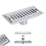 Ralo Linear 30cm Aço Inox Banheiro Area Externa Anti Odor Anti Inseto Piscina Lavabo Quintal - 1