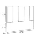 Ver imagem 3 de Cabeceira Cama Box Solteiro 90cm Anya Corino - Loja Sheep