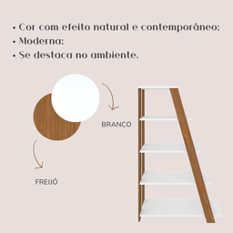 Estante Escada Multiuso para Livros 5 Prateleiras 134cmx82cm - 15