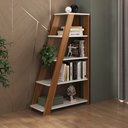 Ver imagem 1 de Estante de Livros 82CMX134CM Escada Multiuso 5 Prateleiras Branco Artany