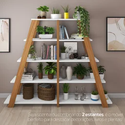 Estante Escada Multiuso para Livros 5 Prateleiras 134cmx82cm - 8