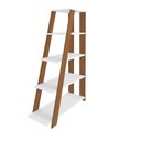 Ver imagem 3 de Estante de Livros 82CMX134CM Escada Multiuso 5 Prateleiras Branco Artany