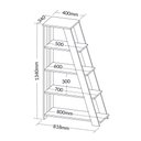 Ver imagem 4 de Estante de Livros 82CMX134CM Escada Multiuso 5 Prateleiras Branco Artany
