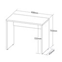 Ver imagem 4 de Escrivaninha Mesa Escritório Pequena Mary Home Office 90,8cm Branco Artany