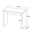 Ver imagem 4 de Escrivaninha Mesa Escritório Pequena 90,8cm Mary Home Office