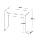 Ver imagem 4 de Escrivaninha Mesa Escritório Pequena Mary Home Office 90,8cm Branco