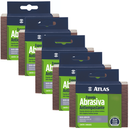 Kit 05 Pares Esponja Abrasiva Alta Abrasão Antiempastante Granulação 100 - 1