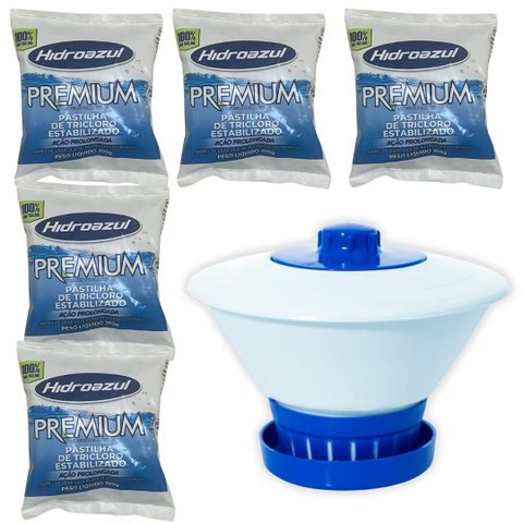 Clorador Flutuante Brustec + 05 Pastilhas de Cloro Atcllor