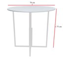 Ver imagem 3 de Mesa Prime 4 Cadeiras Branco/Branco Redonda BF Decor Prime Compacta