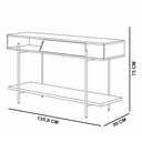Ver imagem 6 de Aparador para Sala de Estar 1 Porta 135cm Pés Industrial Dourado Mosele C04 Off White Matte Freij