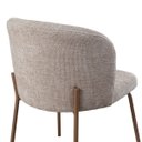 Ver imagem 3 de Cadeira com Assento Estofado e Base em Aço Carbono com Pintura Epóxi – Ana Exclusiva Linho Aveludado