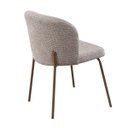 Ver imagem 4 de Cadeira com Assento Estofado e Base em Aço Carbono com Pintura Epóxi – Ana Exclusiva Linho Aveludado