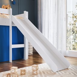 Cama Infantil Elevada com Escorregador e Cortina  - 6