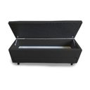 Ver imagem 2 de Puff Baú Sapateira Casal Bello Box Suede Preto