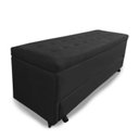 Ver imagem 4 de Puff Baú Sapateira Casal Bello Box Suede Preto