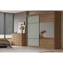 Ver imagem 1 de Guarda Roupa Casal 2 Portas e 6 Gavetas Belmonte/brusque Cumaru/fendi 25 - Novo Horizonte