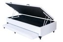 Ver imagem 1 de Cama Box Baú Solteiro com Auxiliar Espuma Sintético Branco 56x78x188