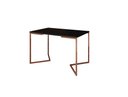 Ver imagem 3 de Mesa de Jantar Industrial Base Ferro Cobre em  V  Tampo 137x90 Preto 4 Cadeiras Eames Madeira Assent