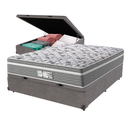 Ver imagem 1 de Cama Box Baú Cinza e Colchão Evolution Molas Ensacadas Viúvo Probel