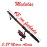 Vara De Pesca Telescópica 3,27m Acompanha Molinete Linha Anzóis - 2