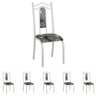 Conjunto De 6 Cadeiras 620/15 Madmelos Branco / Folha - 5