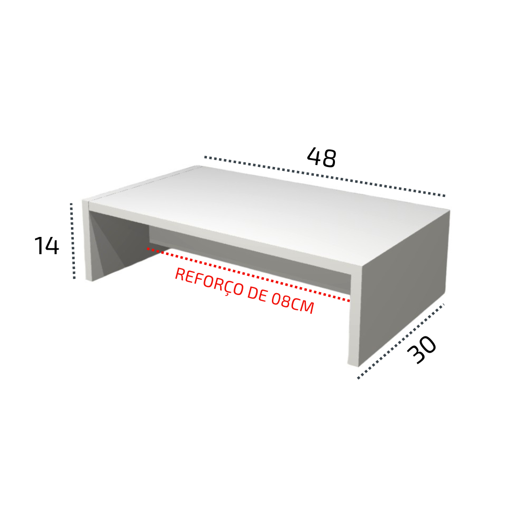 Escada Patamar com Um Degrau 14cm para Maca em Mdf Preto - 5