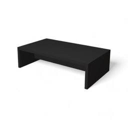 Escada Patamar com Um Degrau 14cm para Maca em Mdf Preto - 1